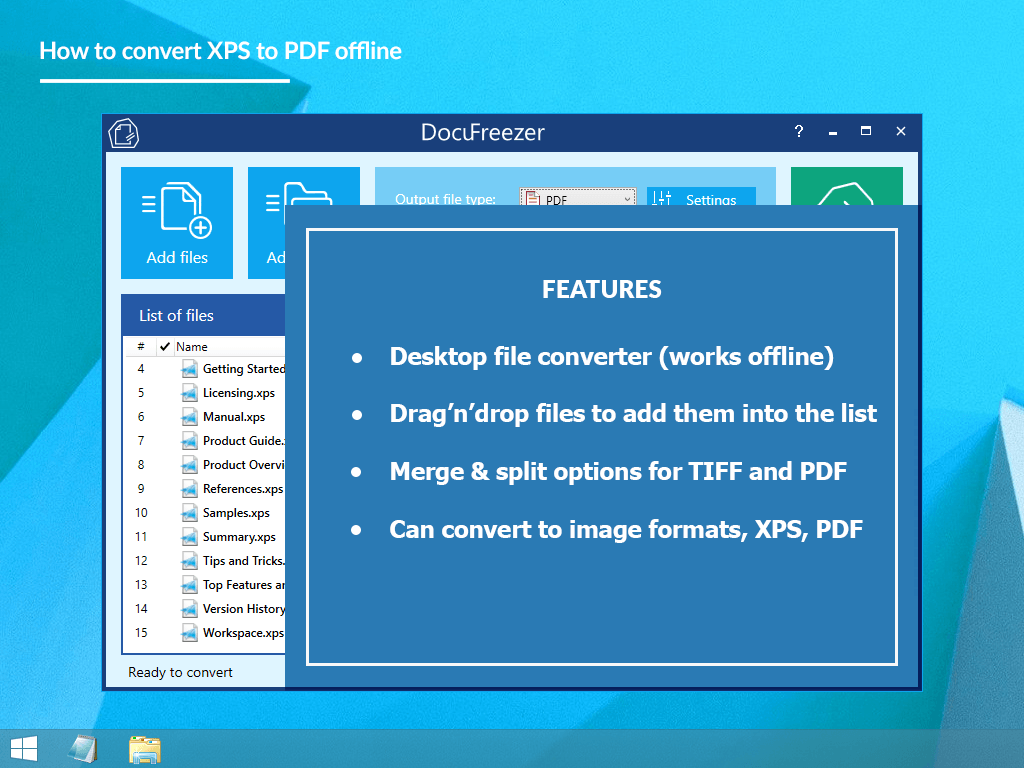 convert xps to pdf windows