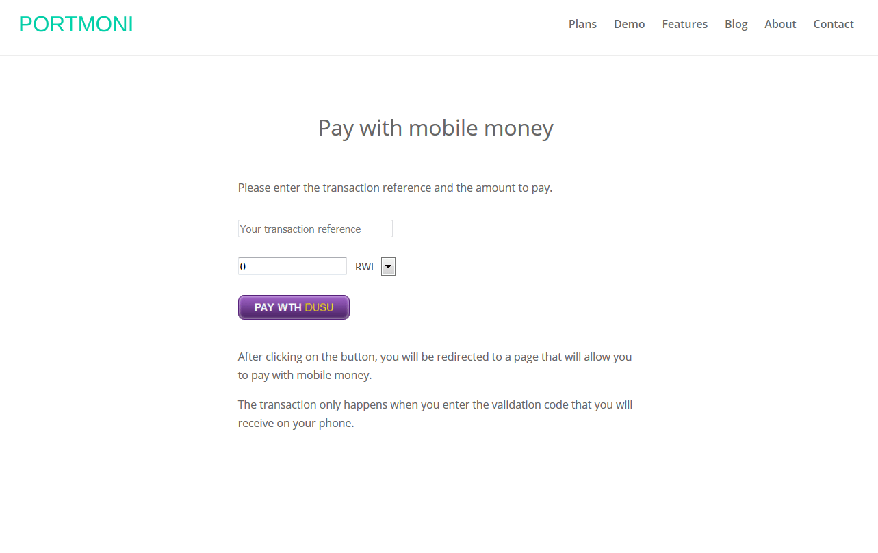 How to Pay for Your Website Using Mobile Money · Portmoni